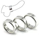 Кольцо на пенис из нержавеющей стали, кольца на пенис для тяжелого члена, секс-кольца, игрушки для мужчин, устройство для блокировки пениса 262830 мм, интимные игрушки для взрослых