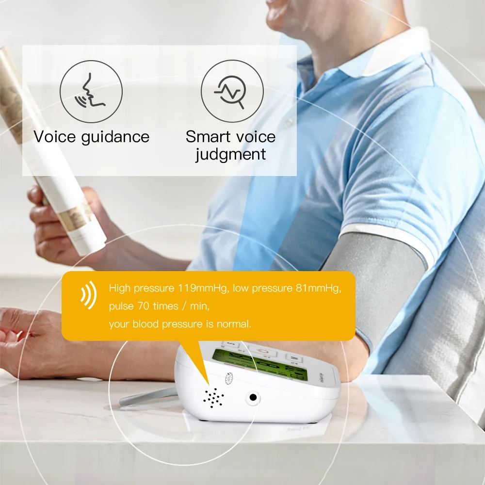 OLIECO цифровой ЖК-дисплей верхний монитор артериального давления на руку