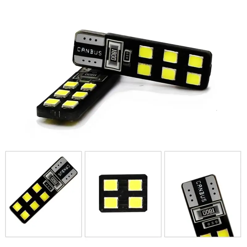 1 шт. T10 W5W автомобилей Canbus Светодиодная Лампочка 12 SMD 5630 5730 для боковой габаритный