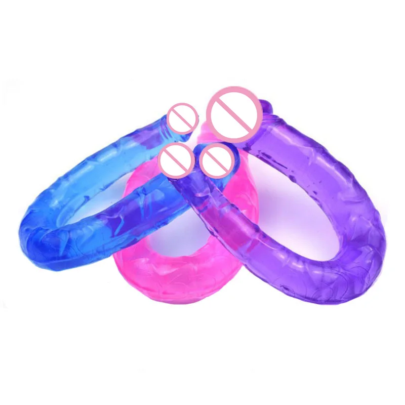 Из мягкого прозрачного пластика двойной головки пениса женские фаллоимитаторы