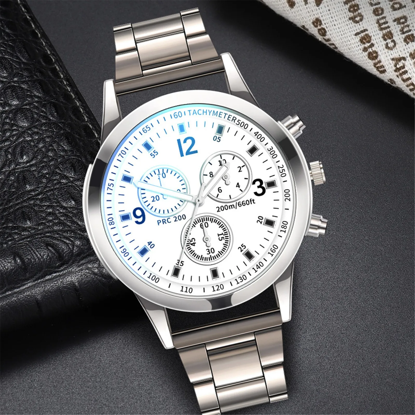 

Luxury Watches Fashion Round Dial Casual Wrist Watches For Men Stainless Steel Men Watches 2021 Bithday&ChristmasQuartz Watch