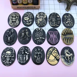 Кавайная фотокамера из смолы, милый камея, кабошон из смолы с плоской задней стороной для ювелирных изделий, сделай сам (около 30*40 мм)