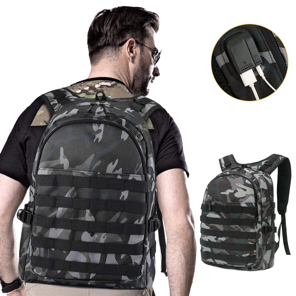 30L Tactical Laptop Backpack Military PUBG Level 3 Backpacks College School Daypack for Outdoor Sports Hunting Hiking Army Bags