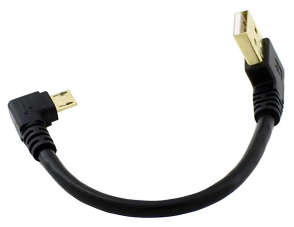 90 Degree 15CM Double Elbow Micro USB Data Cable Nylon For Android Line Fast Braided Phone Short Charging Paragraph H7B3 | Мобильные