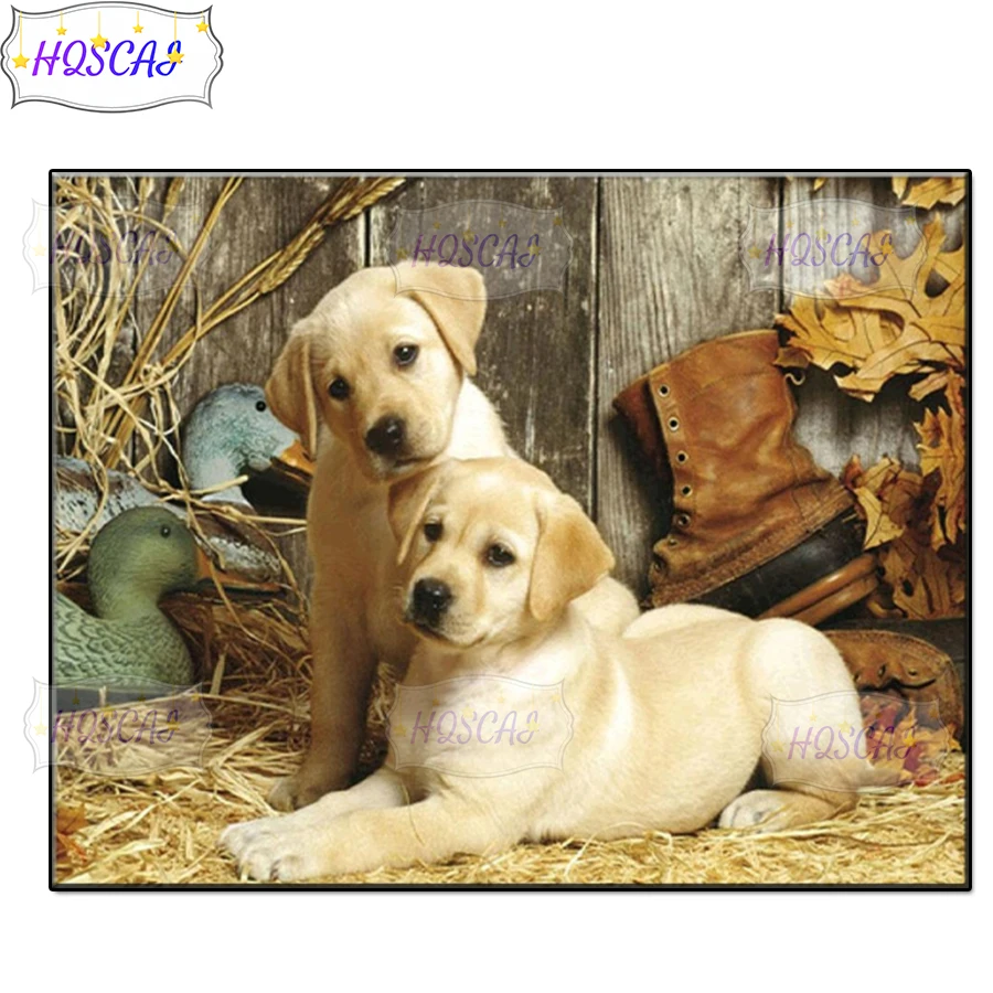 

5D DIY Golden retriever, autumn scenery Diamond Painting Full Square/Round Diamonds Embroidery Kits Decorations Home Gift