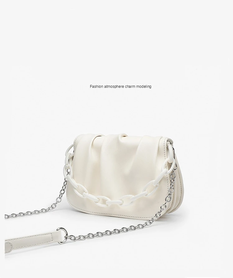 

Bag Female 2021 New Trendy Wild Net Celebrity Popular Cloud Folds High Sense Chain Messenger Bag