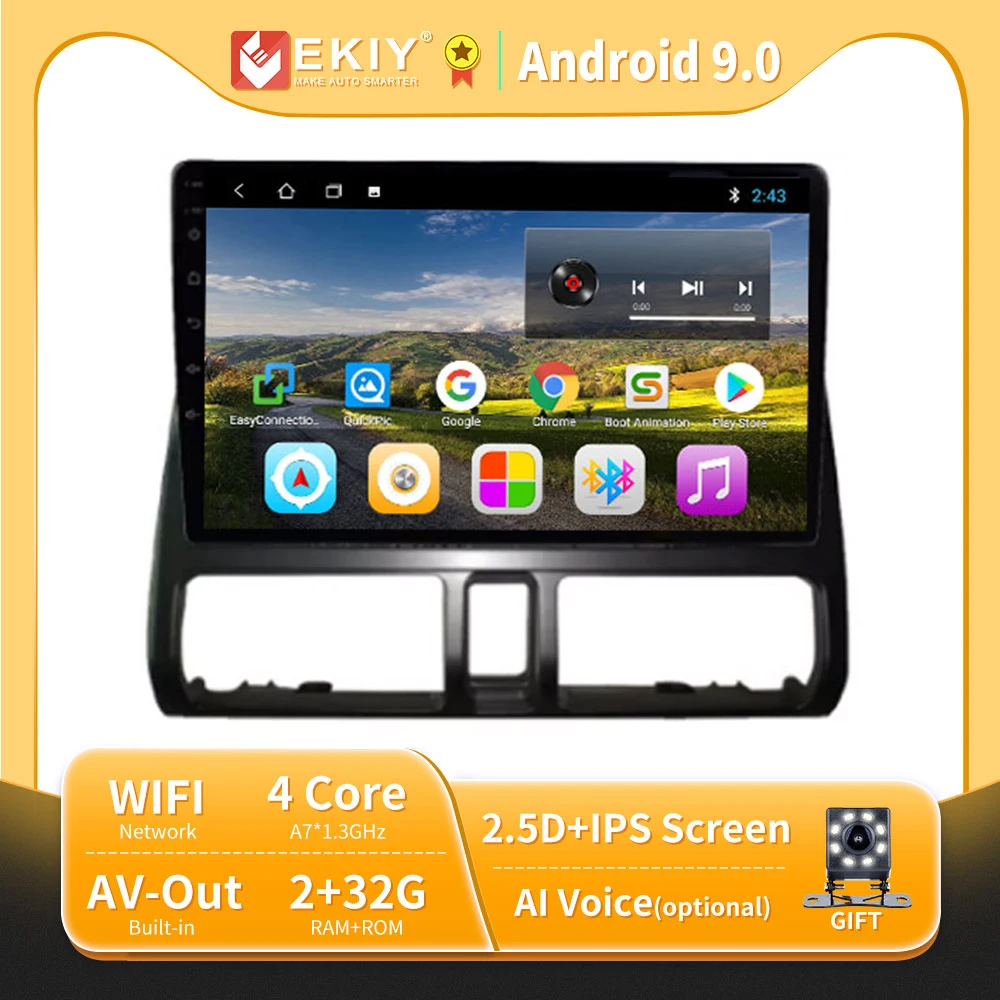 EKIY для Honda CRV 2001 2006 Авторадио 2din Android 9 DVD Автомобильный мультимедийный видео плеер