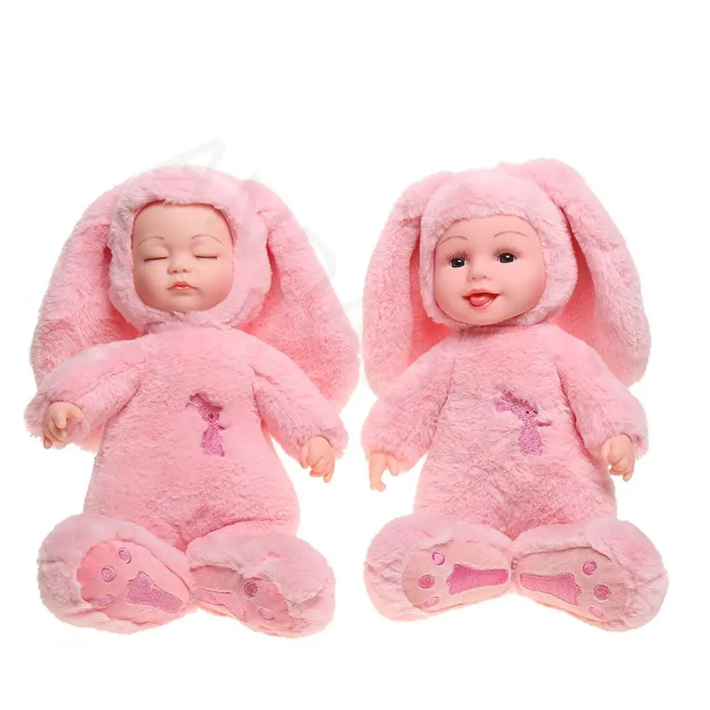 Плюшевая кукла-кролик виниловая имитация куклы сенсорные вокальные пения