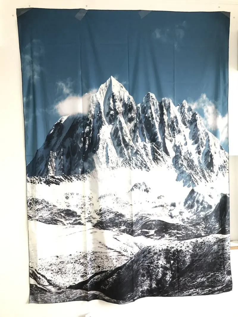 Гобелен с заснеженным горным пейзажем крутая подвесная ткань для украшения дома