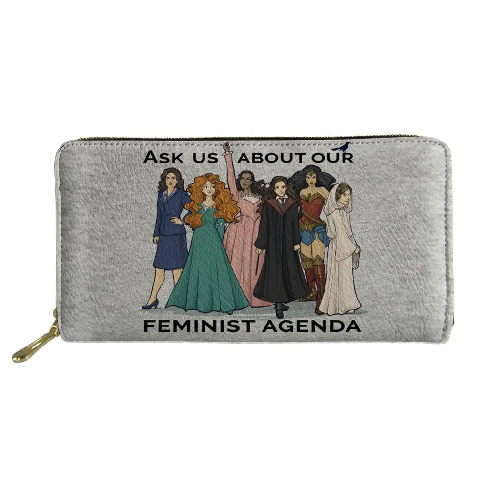 Женские кошельки и бумажники Coloranimal Женский кошелек с принтом феминистской