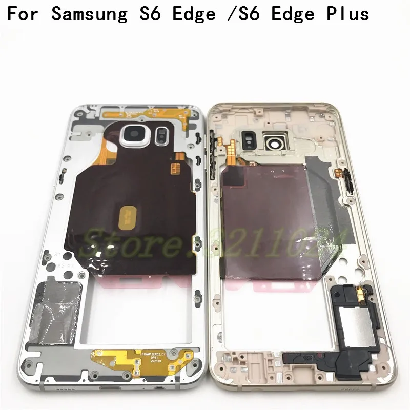 Рамка средней лицевой панели для Samsung Galaxy S6 Edge G925F Plus G928F|Корпусы и рамки мобильных