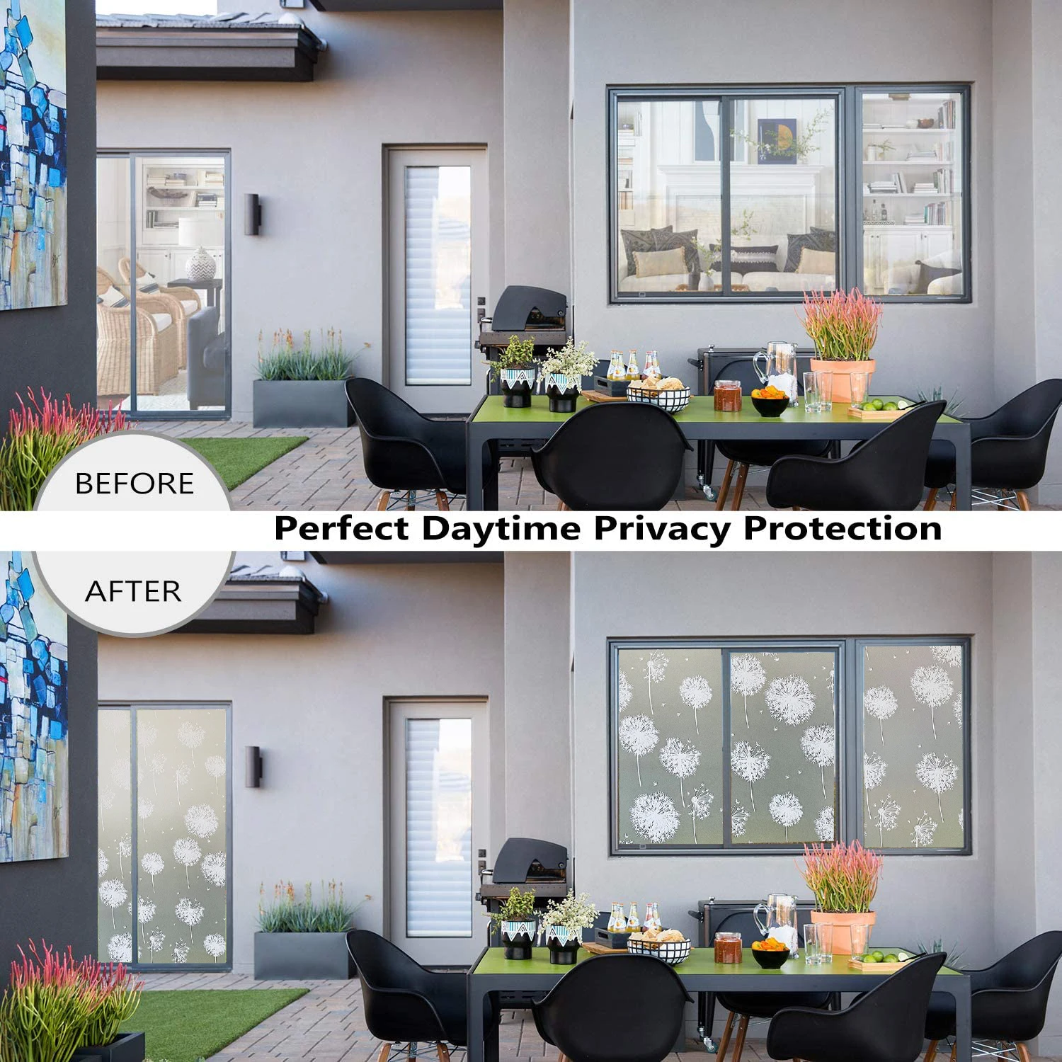 

Self Adhesive Film Vinyl Window Film for Home,Anti Uv Light Blocking Window Cling,Removable Heat Control Window Tint Covering