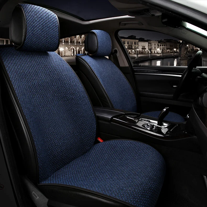 Льняная ткань универсальный чехол для автомобильных сидений комплект kia rio renault