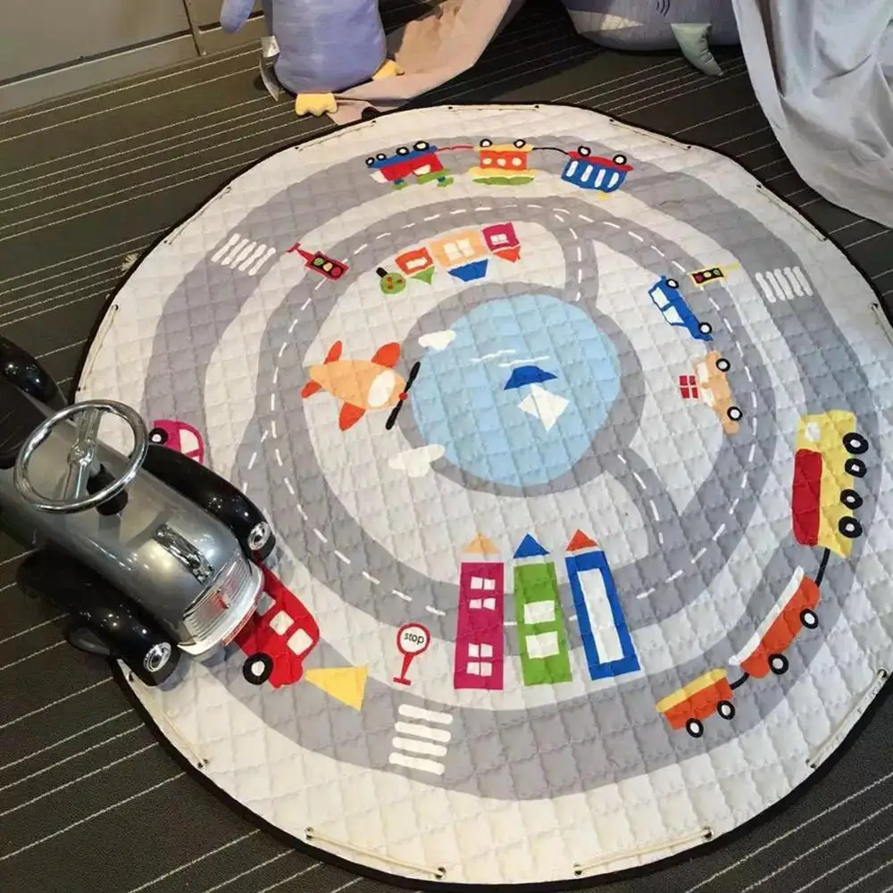 Игровой коврик круглые детские коврики для детской и портативной игрушки