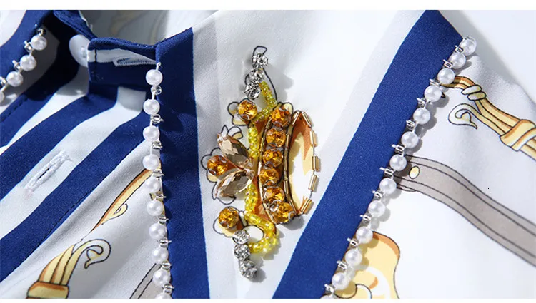 

2019 Autumn Women's European and American Style New Products Commuter Printed Hip Skirt Lapel Long Sleeve Shirt Two-Piece Set