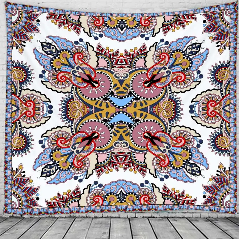 

Гобеленовое одеяло с традиционным рисунком, настенное украшение для дома с психоделическим узором