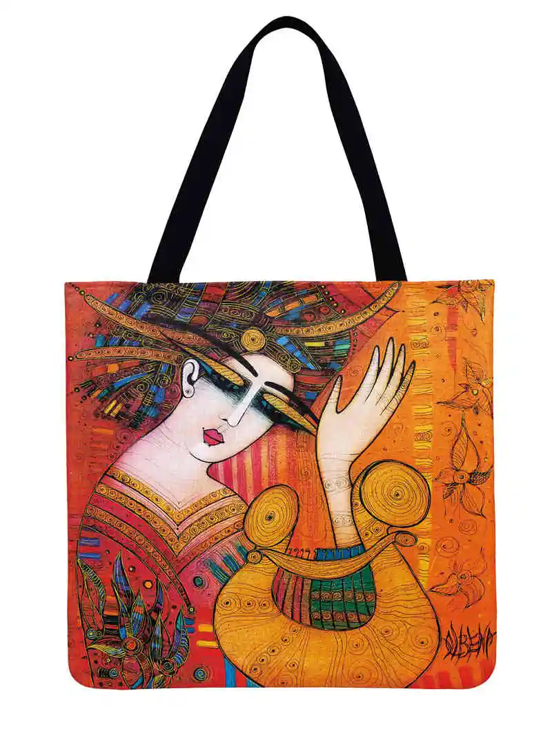 Женская сумка через плечо тоут с принтом египетской королевы и кота для женщин