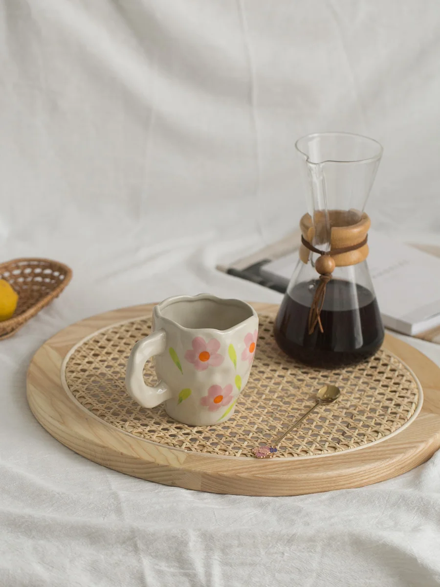 Японская ручная роспись вишневый цвет кофейная кружка ручной работы для чая