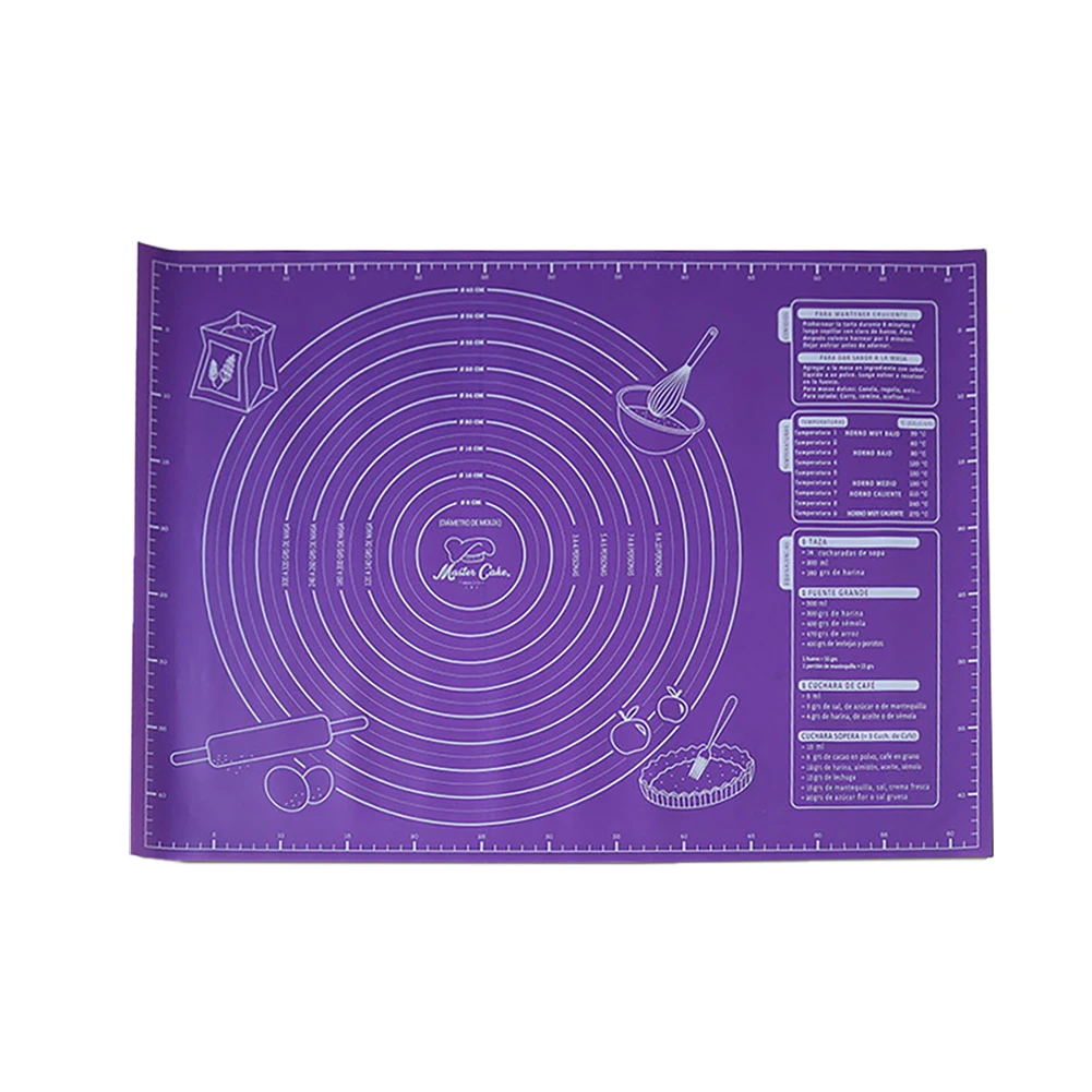 

Non-Stick Maker Pastry Kitchen Gadgets Silicone Baking Mats Sheet Pizza Dough Cooking Tools Utensils Bakeware Accessories Purple