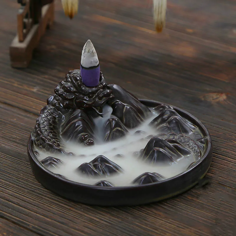 

Zisha Longpanheshan back incense burner creative ceramic crafts aromatherapy stove Buddha office home decoration WF4291424