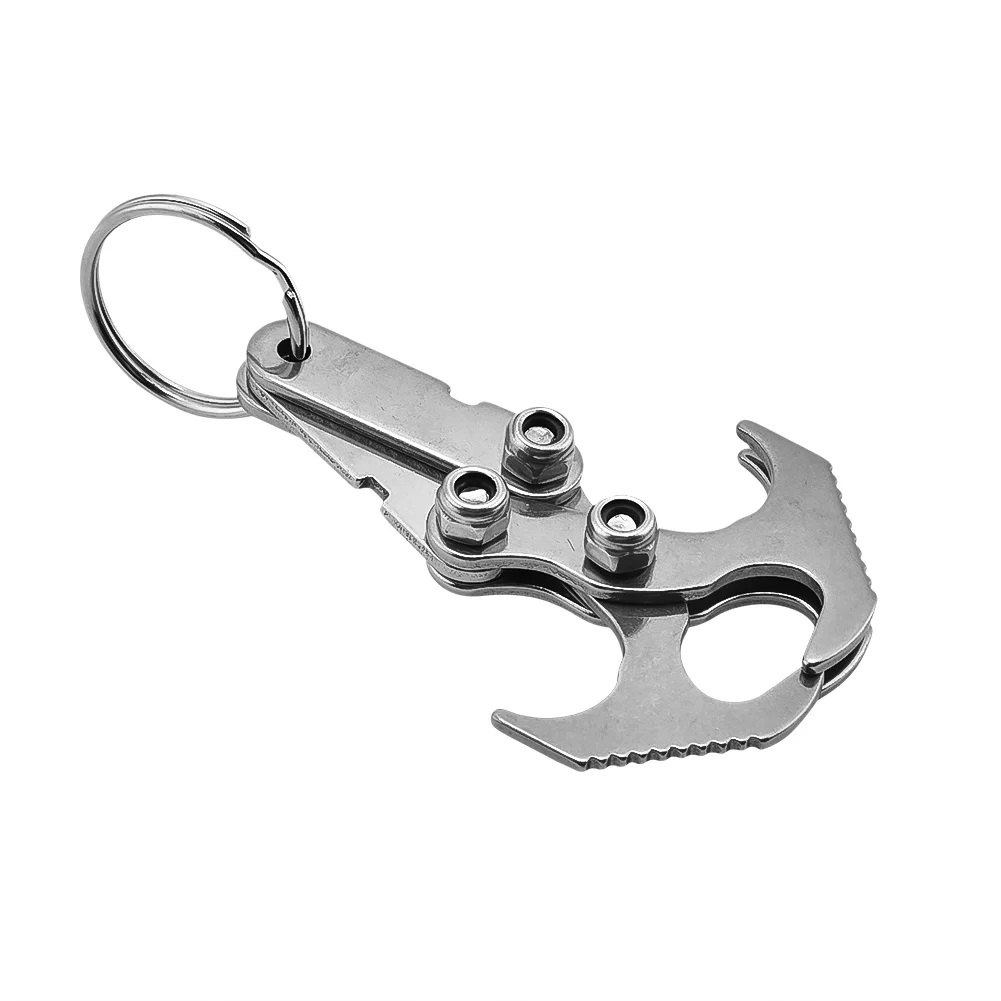 

Outdoor Stainless Steel Multi-Function Tool Folding Grappling Hook Climbing EDC Tackle (S)Multi-Function