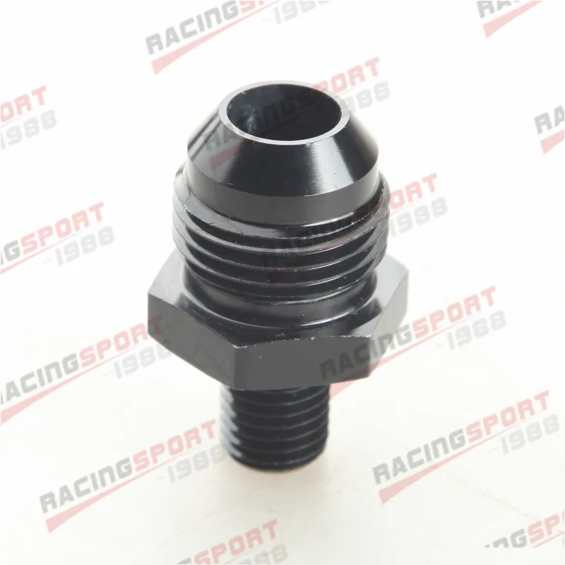 8AN Male Flare к M10x1.25 (мм) метрический прямой фитинг адаптер Черный | Автомобили и