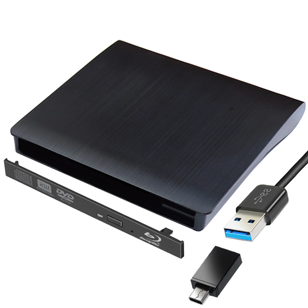 Корпус внешнего оптического диска 9 0/9 5/12 7 мм Тип C + USB 3 0 SATA высокая скорость для