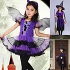 Костюм на Хэллоуин для маленьких девочек, Детский костюм ведьмы вампира, костюм для девочек для косплея, карнавальной вечеринки, нарядное платье принцессы, одежда