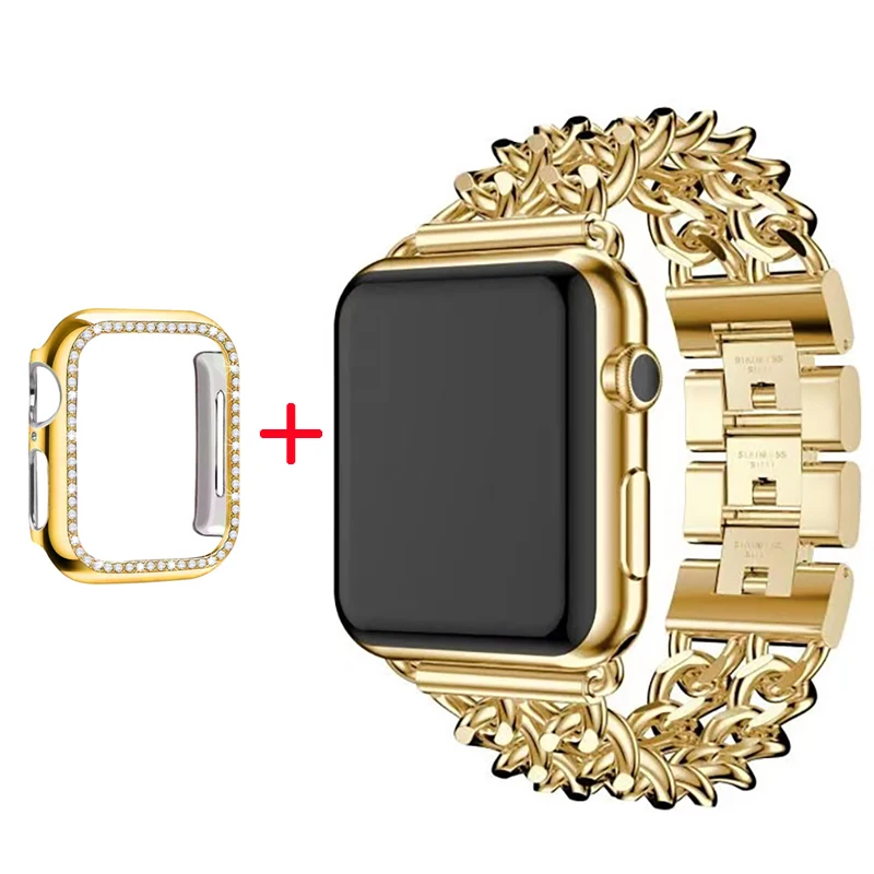 Stainless Steel Strap for Apple Watch 8 Band 40mm 44mm 45mm  Metal Link Bracelet Strap for iwatch Series 7 6 SE 5 4 42mm 38 41mm