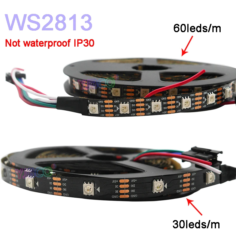Оптовая продажа DC5V 5 м WS2812B APA102 WS2813 30/60 светодиодов/м Смарт пикселей светодиодные