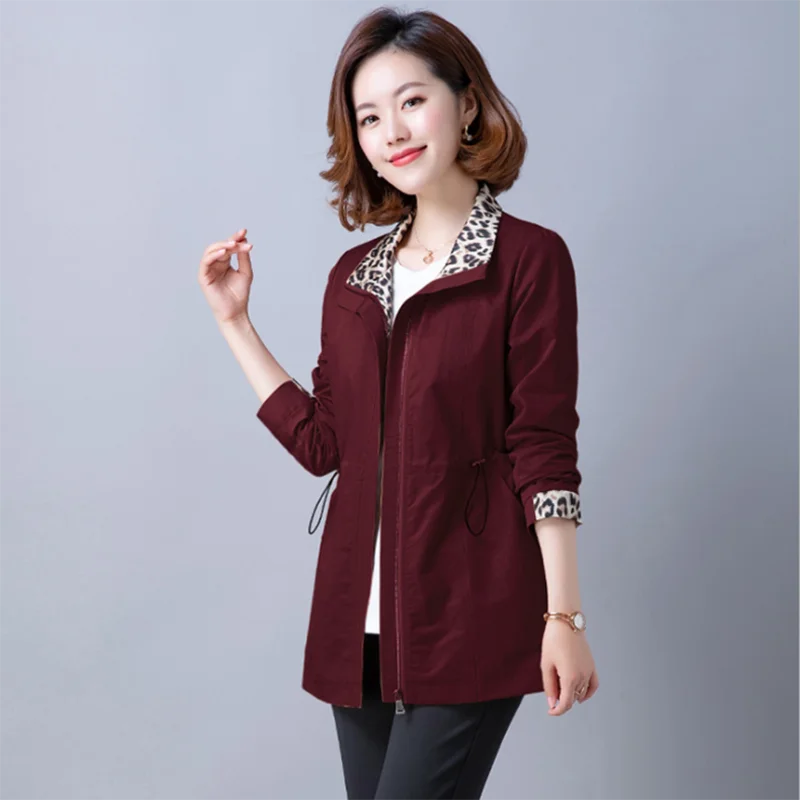 Осеннее пальто тренчкот женское новое осеннее женская прямая ветровка средней