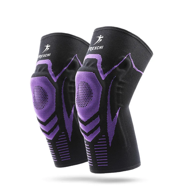 

Outdoor Fitness Sports Knee Pads Non-Slip Silicone Running Basketball Riding Non-Slip Breathable Stretch Knitted Leg Protector