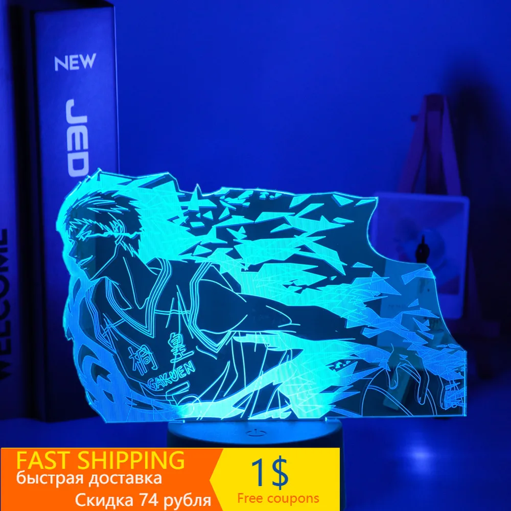 3d лампа Аниме Драконий жемчуг курокос Баскетбол дайки Aomine для Спальня