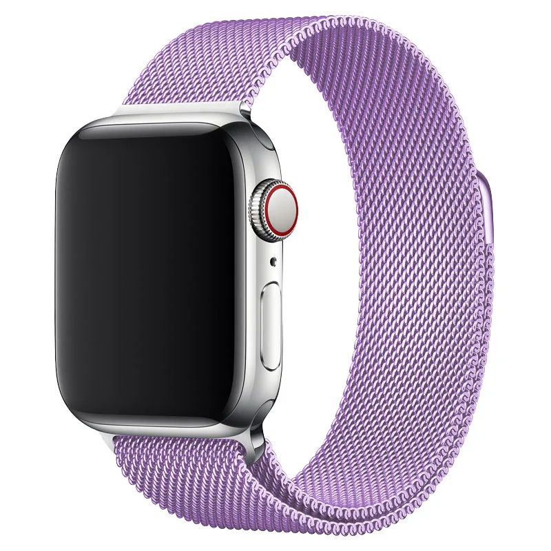 44 мм оранжевый ремешок Миланская петля ремешок для Apple Watch серии 5 4 браслет из нержавеющей стали I phone 3 2 браслет 38 мм 42 мм