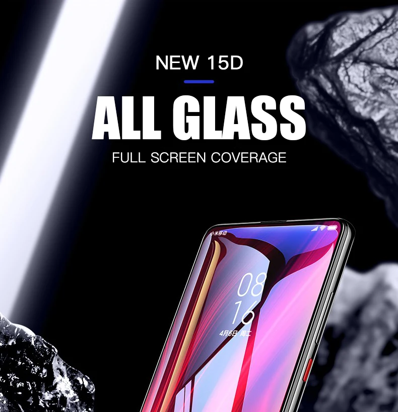 Tempered Glass For Xiaomi Mi 8 9 Pro SE A1 A2 Lite A3 Mi8 9t Protective Glass on For Xiaomi Mix 3 Film Screen Protector Full