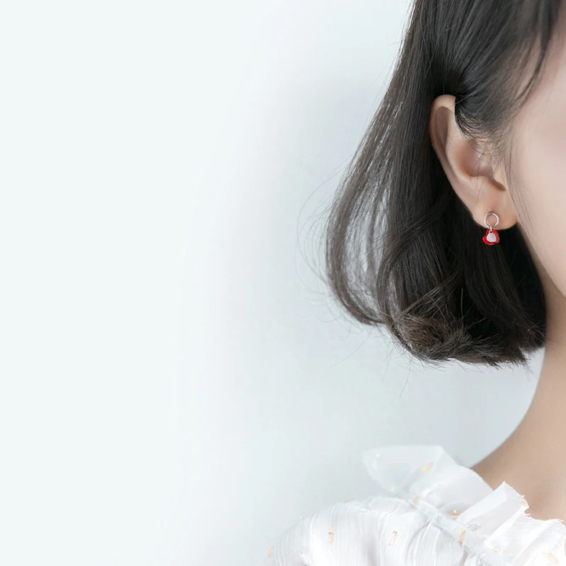 Colusiwei круглые и сердце крошечные Висячие серьги для женщин девушка в Корейском