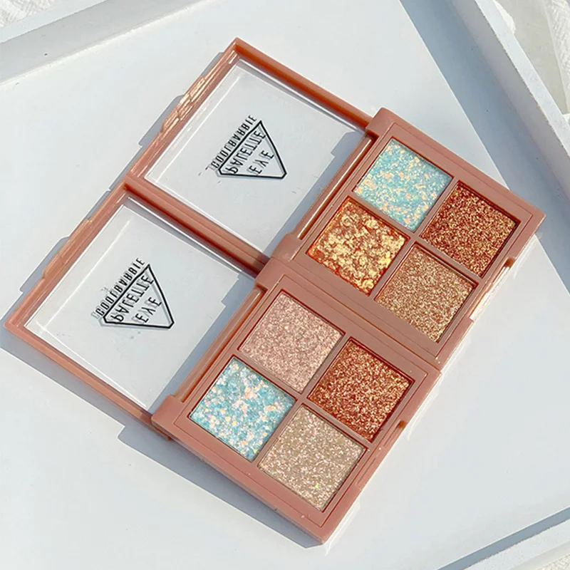 

TT Glitter Eye Shadow Plate Small Kit Portable Flower Know Hundred Birds Shining Beads Retrograde Adenium Obesum