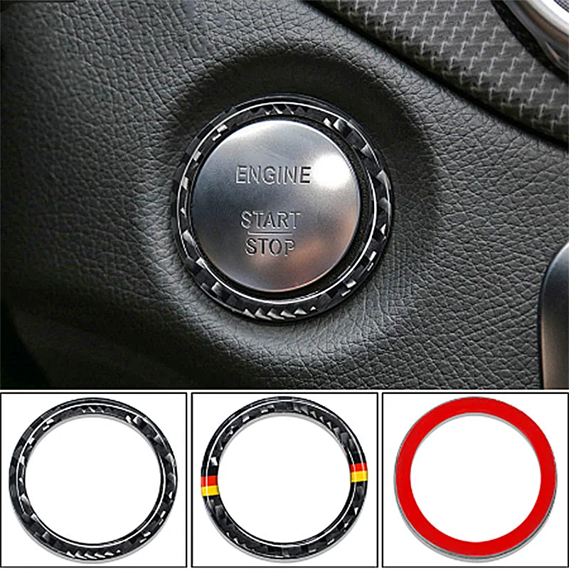 Кнопка запуска и остановки двигателя кольцевая наклейка для Mercedes Benz W205