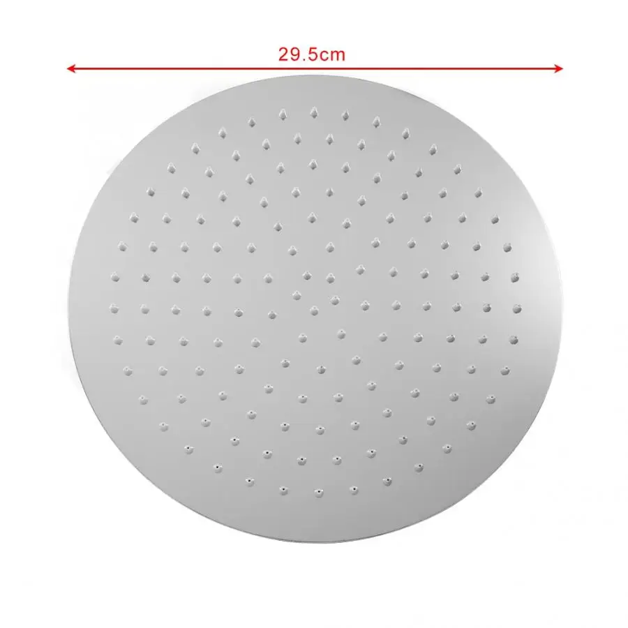 

Shower head 12 Inch Ultra Thin Stainless Steel Rainfall Bathroom Shower Head Round Chrome Modern Home Bathroom Accessories