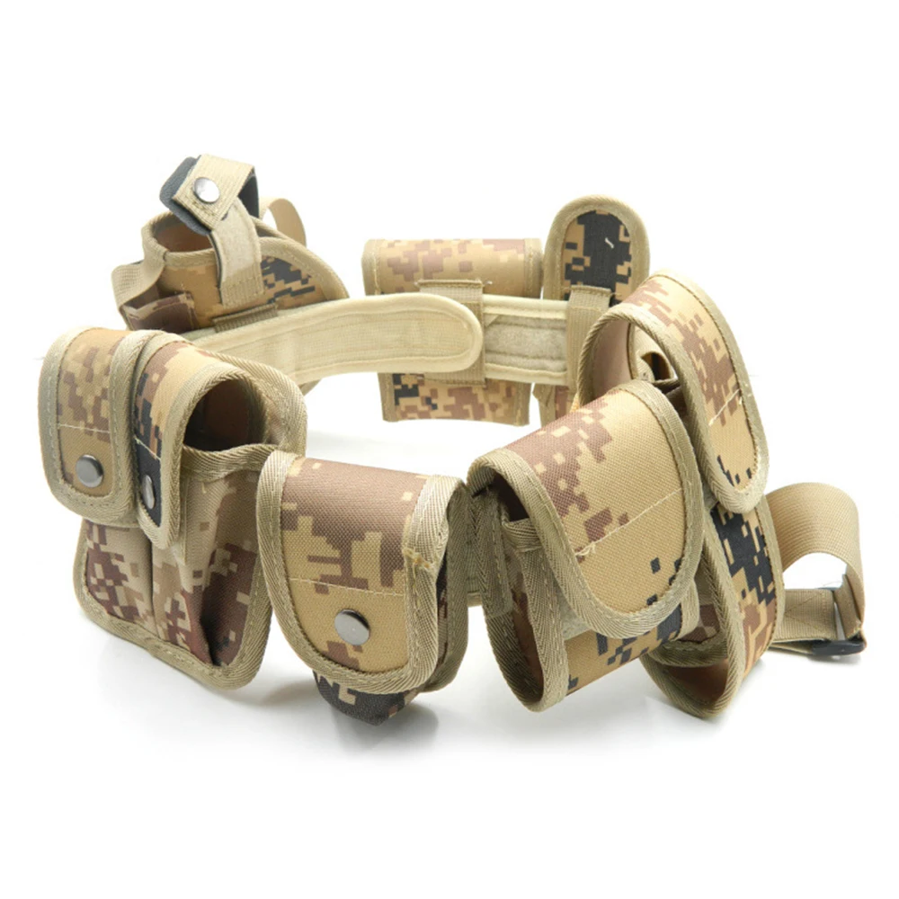 camouflage 10pcs kit Lixada Открытый тактический ремень для обеспечения безопасности, модульный военный ремень с сумками, кобура, тактический ремень - Цвет: camouflage 10pcs kit