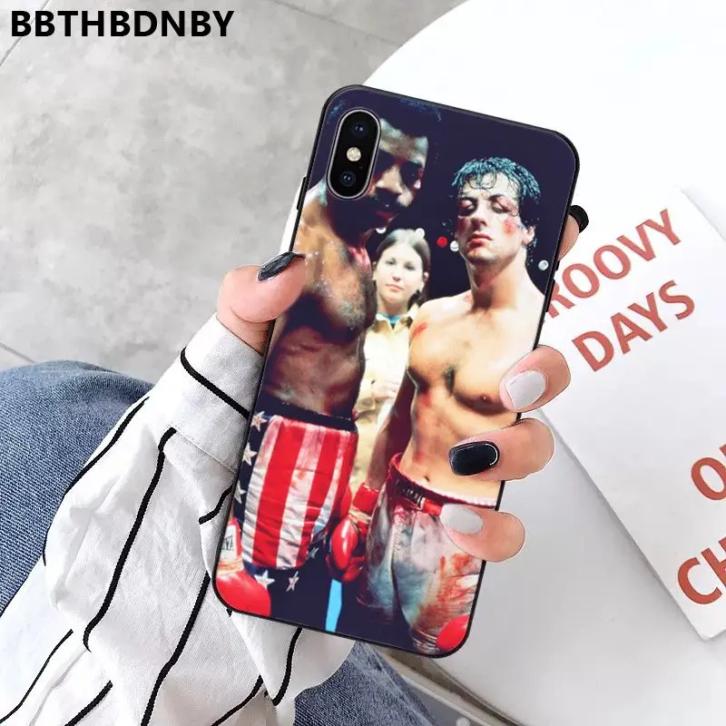 Чехол для телефона Rocky Balboa DIY печать рисунок чехол iPhone 11 pro XS MAX 8 7 6 6S Plus X 5 5S SE XR