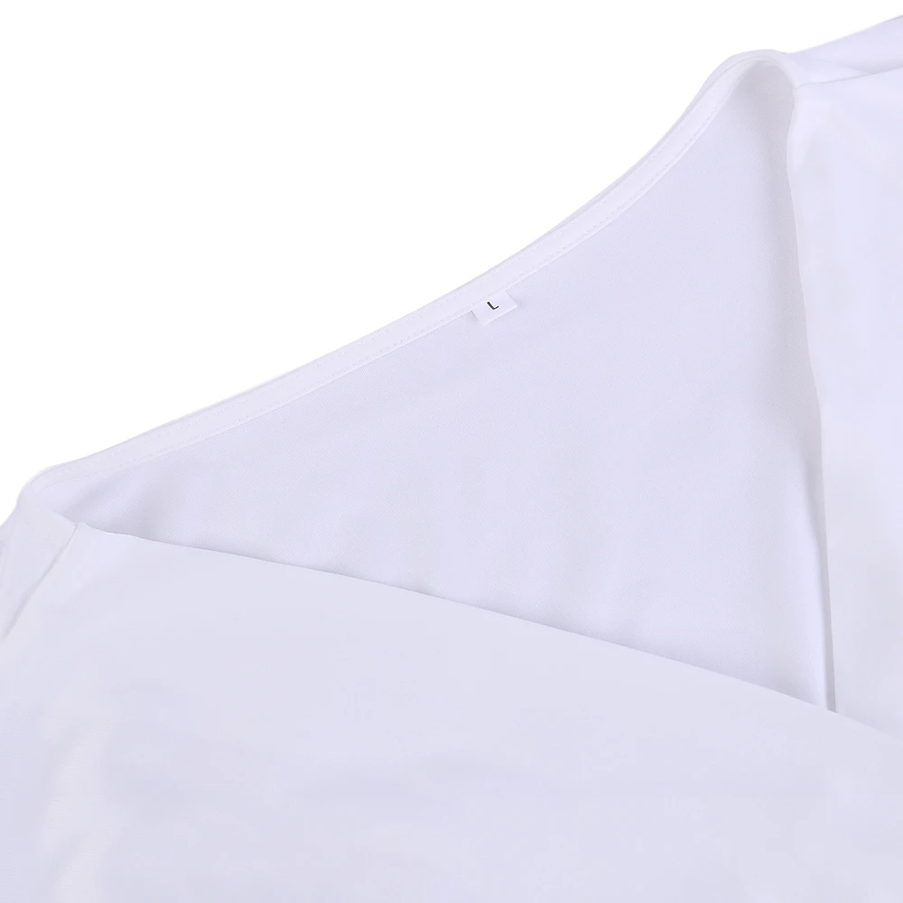 iClosam Elegant White Blouses Office Ladies Lantern Sleeve Blouse Solid Color Autumn Sexy Black Women Tops