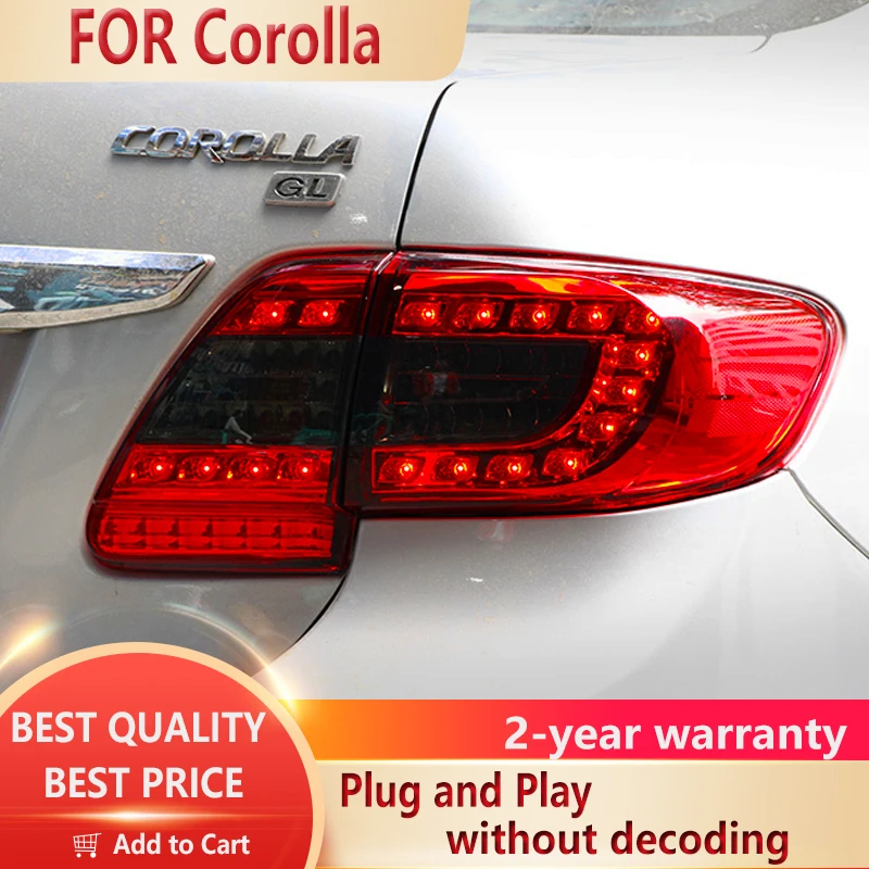 

Задние фонари для Toyota Corolla 2011-2013 Altis светодиодный ные задние фонари Светодиодные ДХО сигнальные тормозные задние автомобильные аксессуары