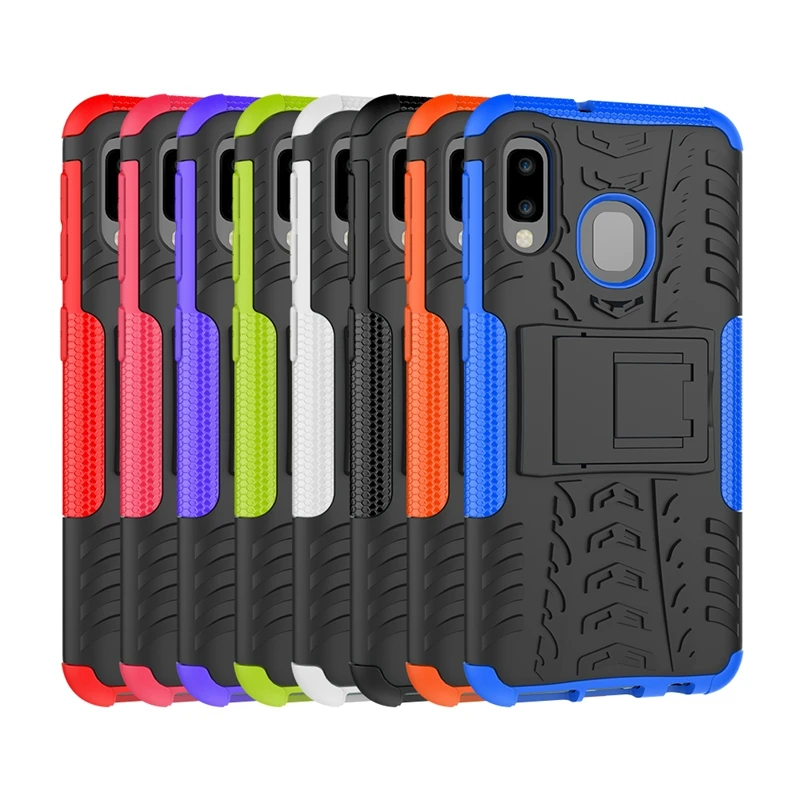 Armor Stand Case For Samsung Galaxy A10 A20 E A10E A20E Hybrid Rugged Cover Silicone |