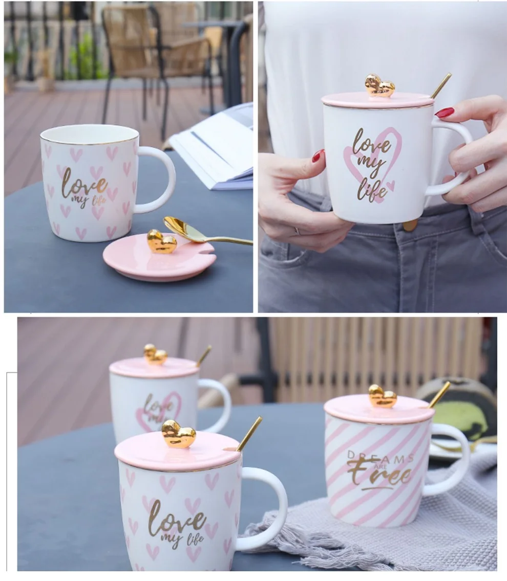 

NoEnName_Null Love Theme Milk / Coffee Mugs Cartoon MultiColor Mugs Cup Kitchen Tool Gift X-Mas Gift