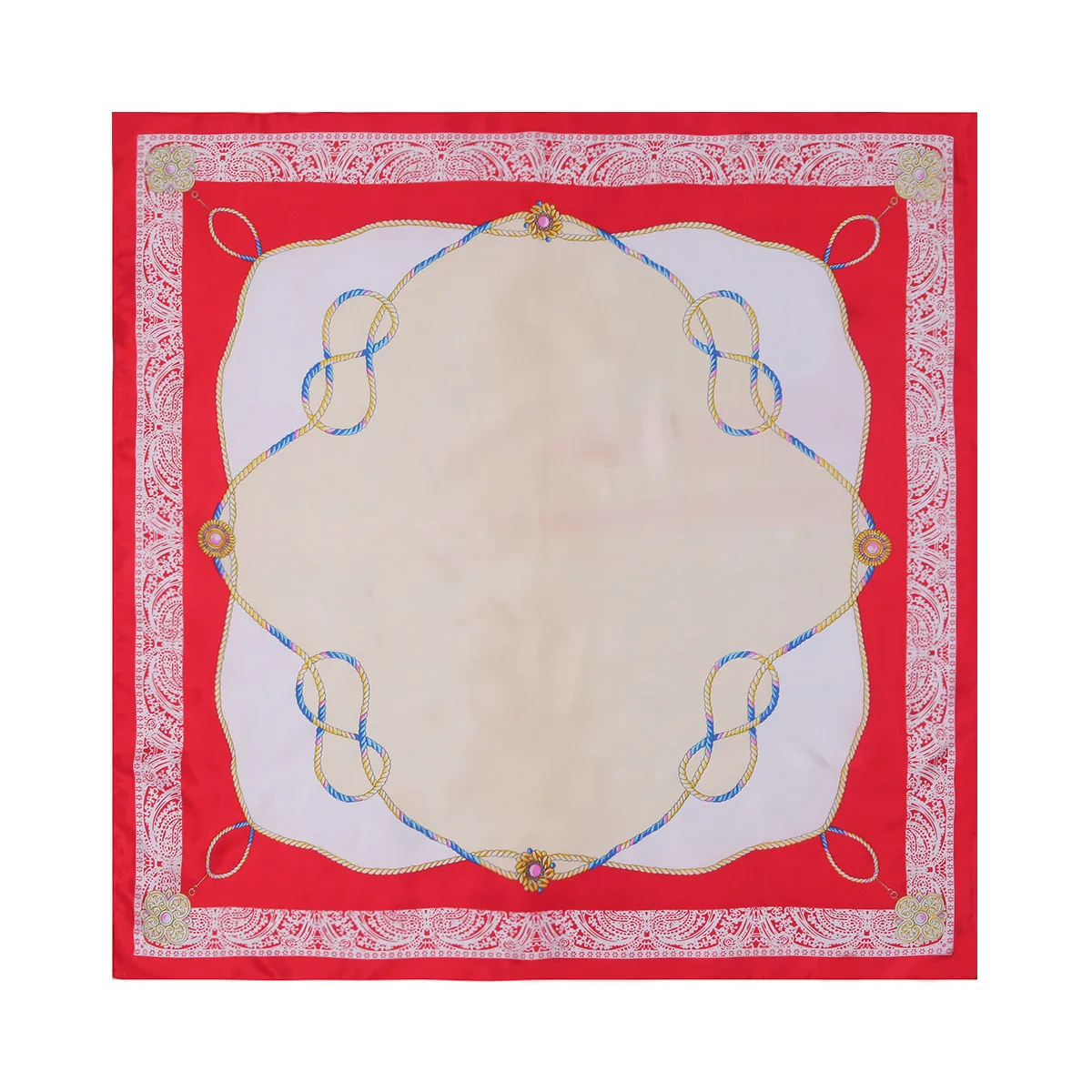 2021 Элитный бренд 90 см бандана натуральным ткани шелковый шарф Мусульманский