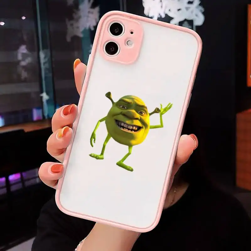

Shrek cute cartoon Alien movie Phone Cases matte transparent For iphone 7 8 11 12 plus mini x xs xr pro max cover