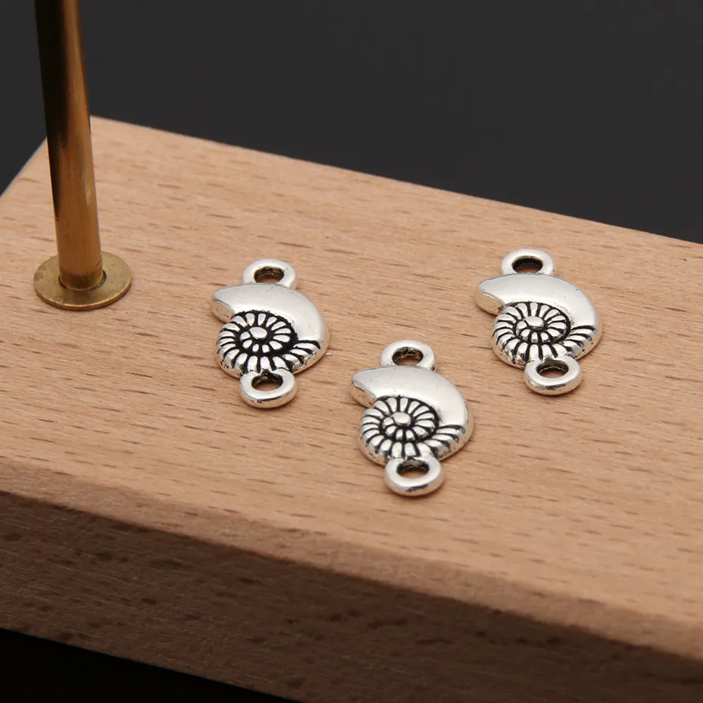 20 шт Серебряный Цвет раковины амулеты делая море кулон на пляж Fit браслет