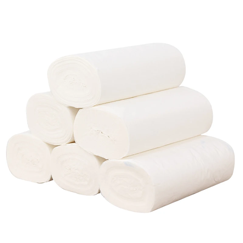 

12pcs Coreless Toilet Paper Roll Household 4-layer Thickened Soft Safe Wood Pulp Toilet Roll KG66