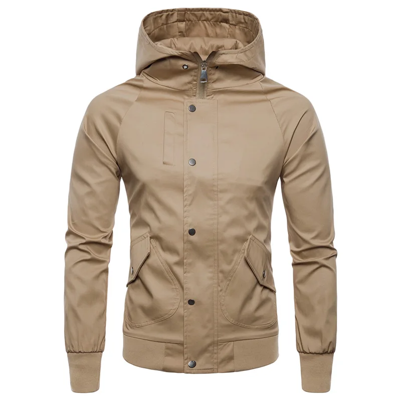 Куртка Allthemen Мужская на молнии повседневная однотонная куртка бомбер с длинным